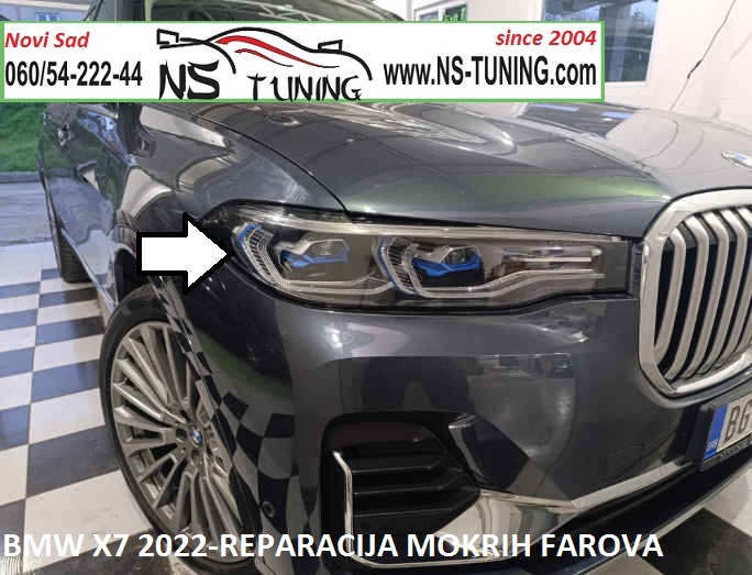 BMW X7 2020 2021 2022 mokar far vlazi servis reparacija farova novi sad ns tuning